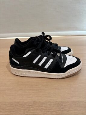 adidas Black and White Kids Low-Top Sneakers